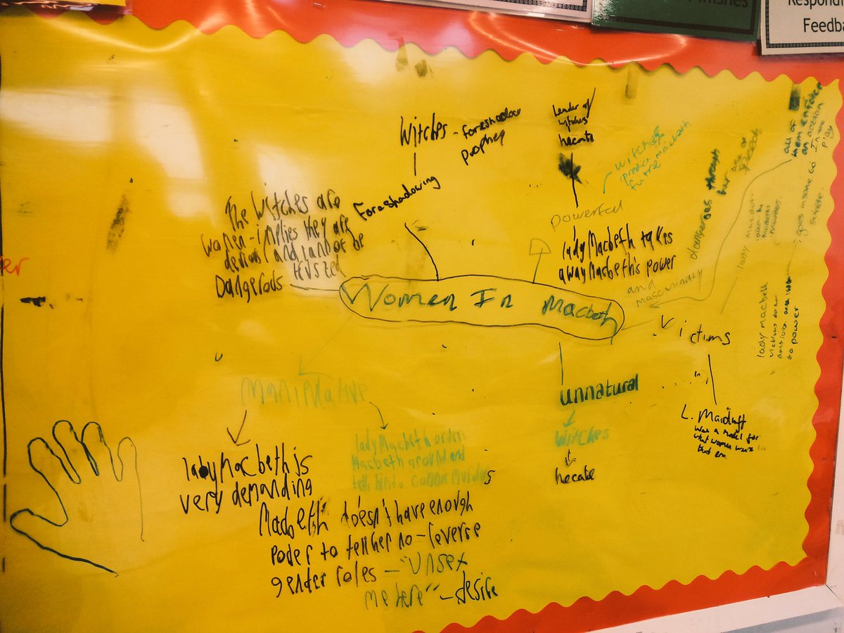 mscottEnglish's tweet image. Use of word walls and windows to explore the portayal of women in Macbeth with Year 10 today @ITTchat #pgce #english