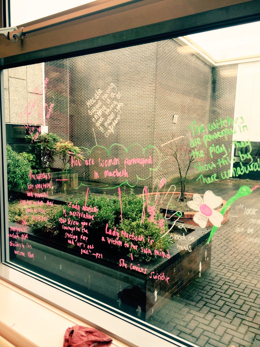 mscottEnglish's tweet image. Use of word walls and windows to explore the portayal of women in Macbeth with Year 10 today @ITTchat #pgce #english