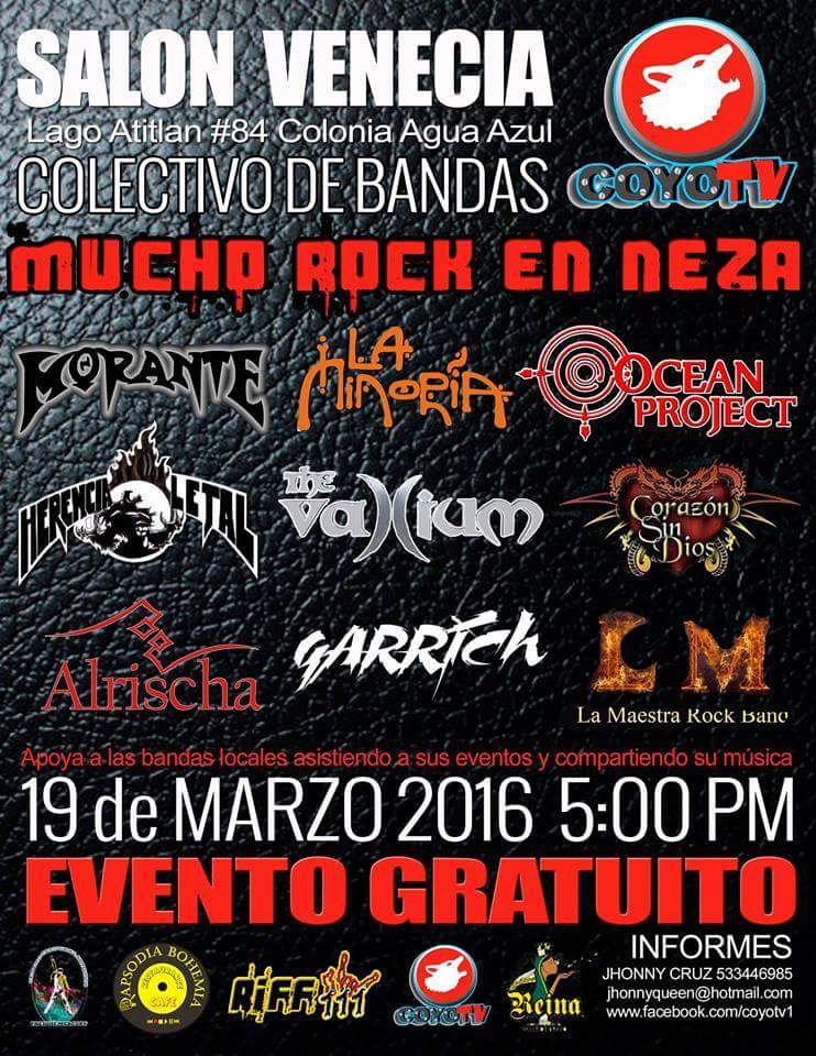 RevoltionHead's tweet photo. Este 19 de maro en #SalonVenecia ¡no se pierdan a este gran colectivo independiente!
#coberturarevolution https://t.co/WjGXBpZbkn