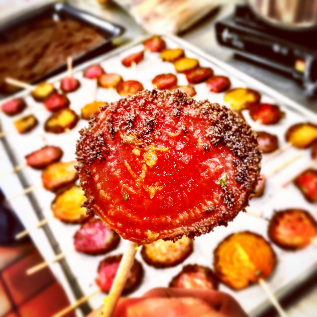 Vaultcatering's tweet photo. @EasternFloral @sldreadmi @bakerbookstore #literacyforlife @twistedrooster 
Beet "Lollipop" "Flying Monkey" bread https://t.co/hCG60EIKwD
