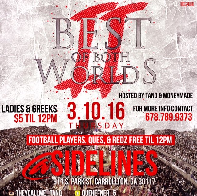 Ms_halfrican's tweet photo. Tonight !!!! the only move, before spring break where everybody will be #uwg https://t.co/2UhmzvuBA8 #BestOfBothWorlds2 #uwg19