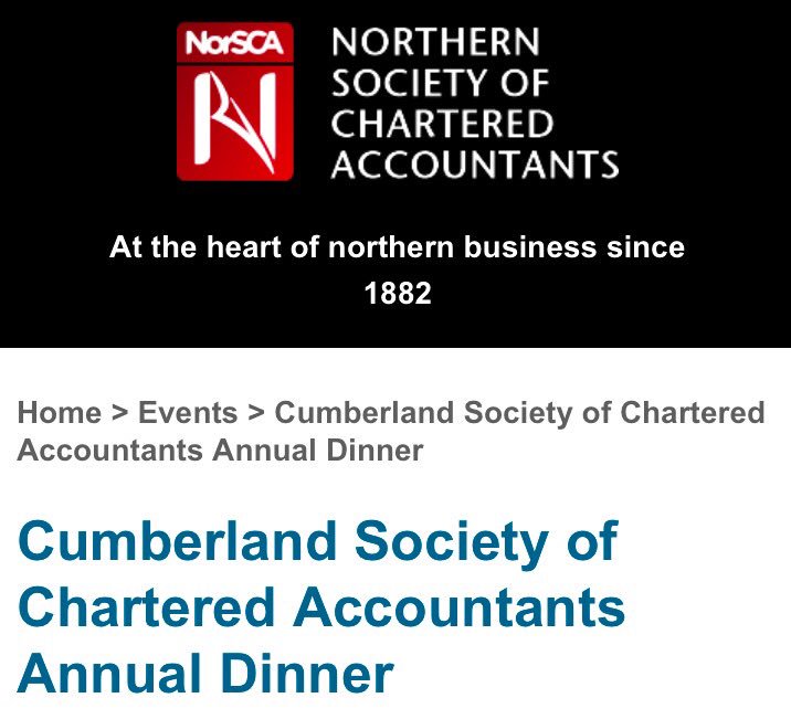 ICAEW_NorSCA's tweet photo. Looking forward to Cumberland Society Dinner 11 March #Penrith #Cumbria https://t.co/lvVLuqkBKg

#CSCADinner #ICAEW https://t.co/AVLUENHeyY