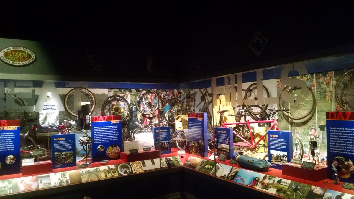 B_Rock22's tweet photo. RAGBRAI: Uniquely Iowa! at the Iowa Historical Society! #SLHSGOV https://t.co/iy9USMap6x