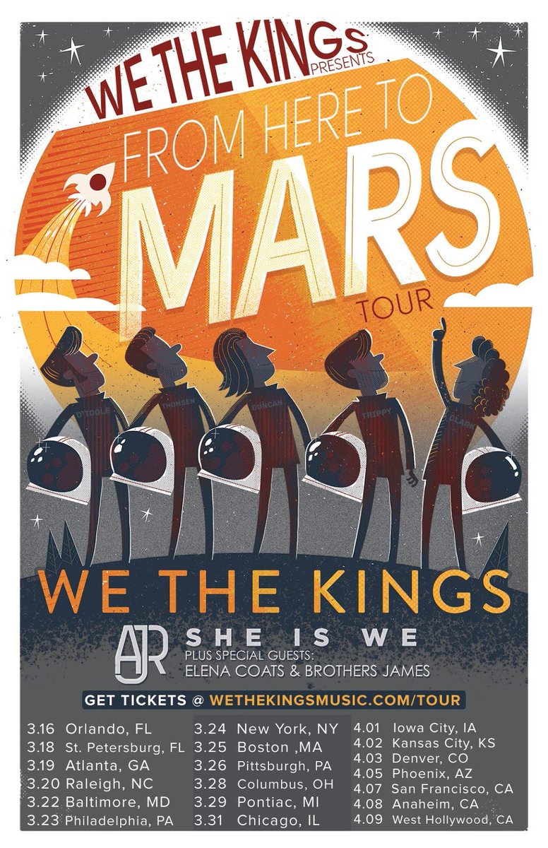 WeTheKings's tweet photo. One week until we start our U.S. tour! Where are we seeing you wonderful people? 😊 https://t.co/bWaLZ5LKuR https://t.co/DUhcZVD8Mv