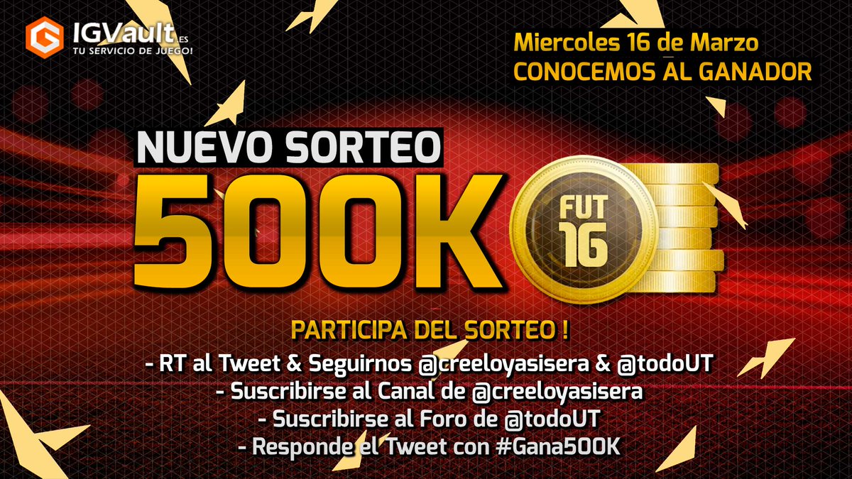 todoUT's tweet photo. 🔁 RT y Seguir @creeloyasisera &amp; @todoUT
YT https://t.co/VOOE7waWPh
Foro https://t.co/NtHIxM4cbC
Tuitea #Gana500K 💰💰 https://t.co/h29qLslUmI