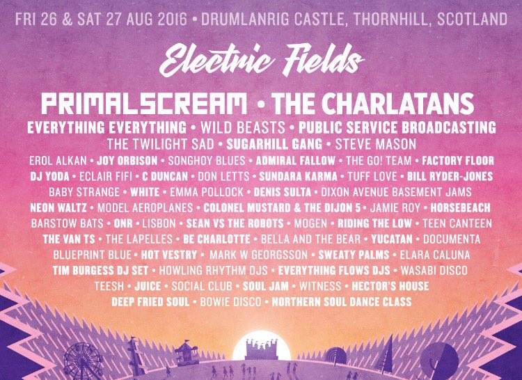 Retweet to win!! Got 4 tickets for Electric Fields Festival to give away. Winner picked at random at 11am tomorrow