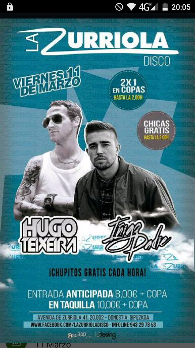 gauapp's tweet photo. Viernes en #LaZurriola chupitos gratis cada hora y 2x1 en copas hasta las 02:00 con @DjHugoTeixeira @Dadieofficial https://t.co/GVDkypC1Gc