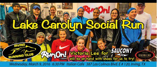 Rain or shine, we'll see you, #runners tonight!!! #LakeCarolyn #Irving #run #workout #fitness #health #marathon