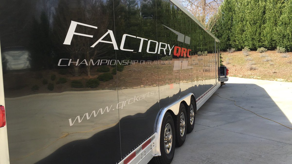 The <a href="/FactoryQRC/">QRC Karts</a> east trailer is loaded and ready to head to <a href="/MillbridgeRacin/">Millbridge Speedway</a>! Feeling good about tonight 🏁