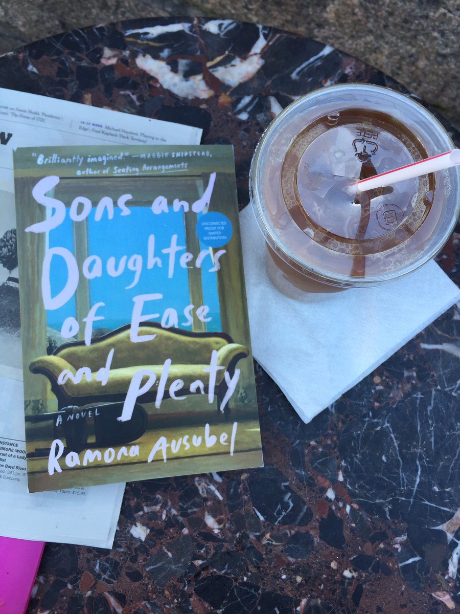 robinkall's tweet image. Summery book on a summery day @ramona_ausubel @riverheadbooks #diggingin