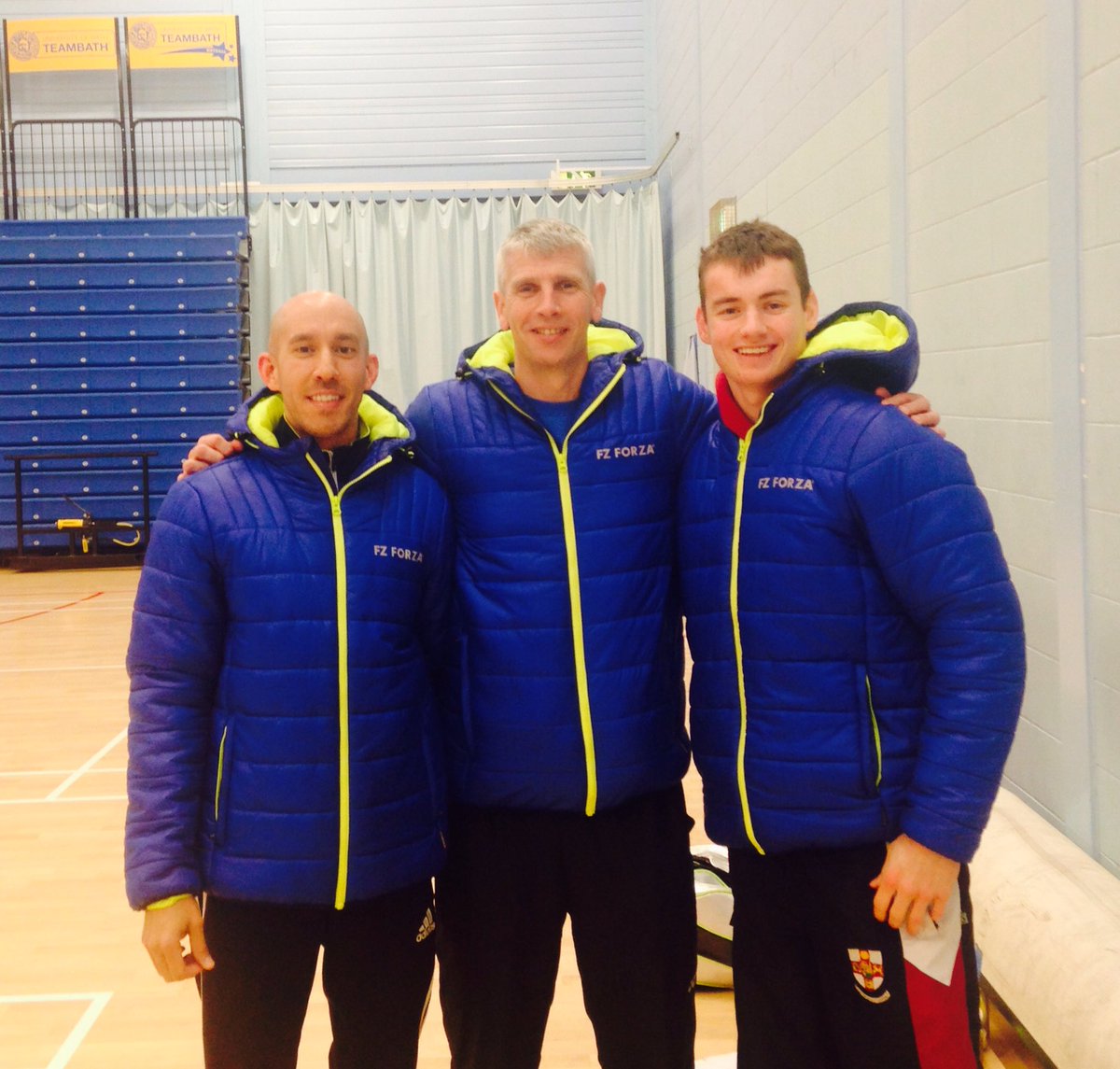 ParaBobby's tweet photo. Team Forza at Bath University. Coach Pete Bush and his top ParaBadminton lads @Dannyb_1996 #fzforza #forzaplayer https://t.co/2hklRDqE5w
