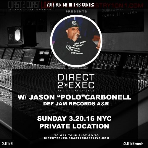 SADRNmusic's tweet photo. Vote for me to perform at #Direct 2 Exec Artist Experience NYC Edition 3/20/16 - Def Jam! https://t.co/g7FeRXbNCK https://t.co/9xwU89di1U
