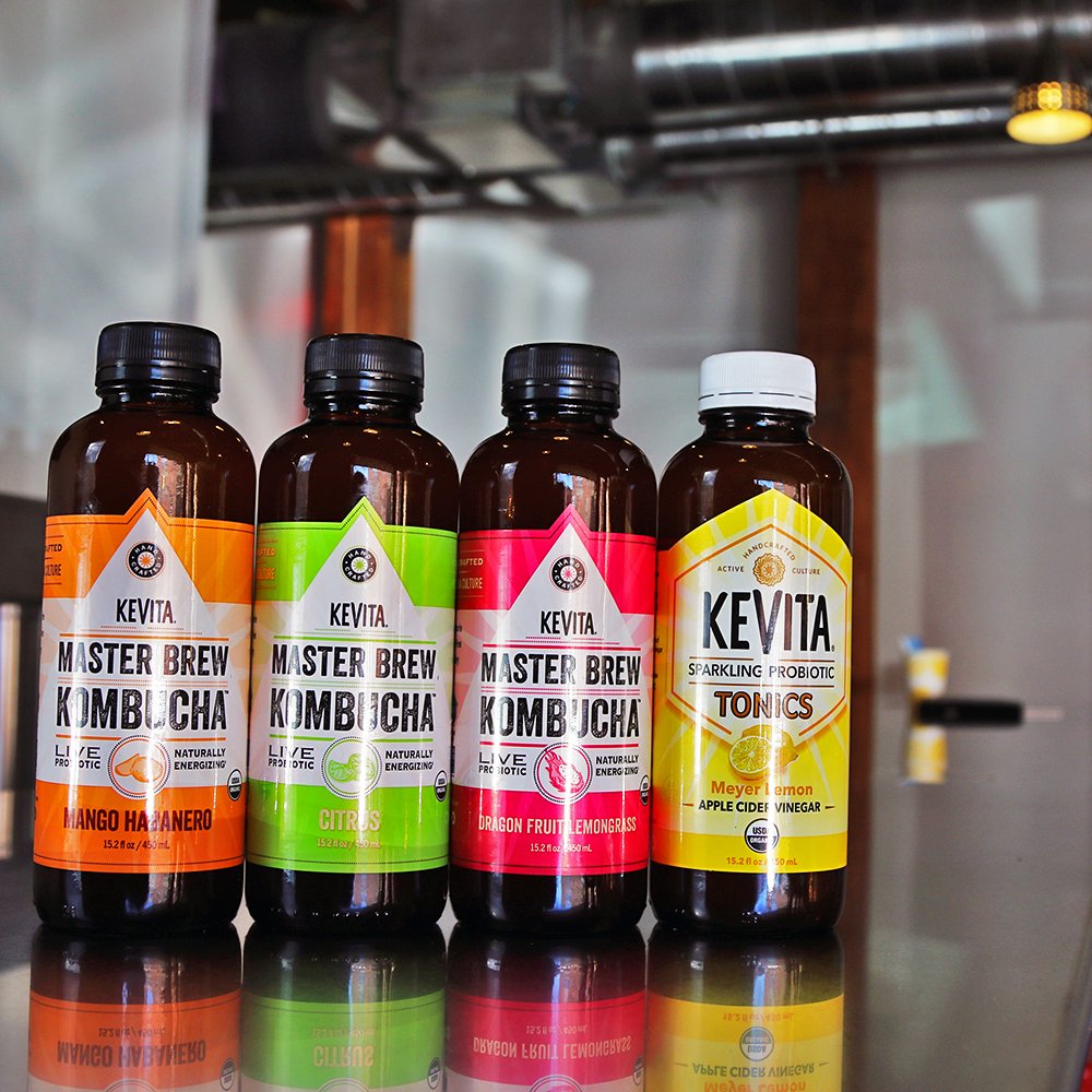 BevNET's tweet photo. Also new at #expowest are 3 Master Brew Kombucha flavors &amp; a new Sparkling Probiotic Tonic from @KeVitaDrinks https://t.co/cbHzgc1JEr