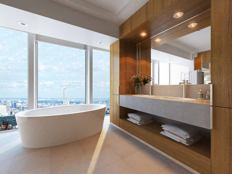 Квартира с большой ванной. Ванная с панорамным окном. Ванная комната с панорамным видом. Ванна с панорамным окном. Санузел с панорамным окном.