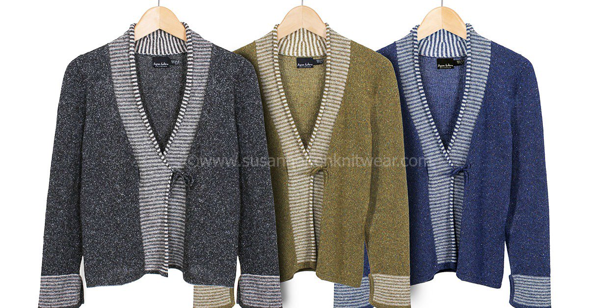 Stripy wool/silk jackets in 5 cols, including lovely pale turquoise for Spring #HandmadeHour bit.ly/stripyjackets