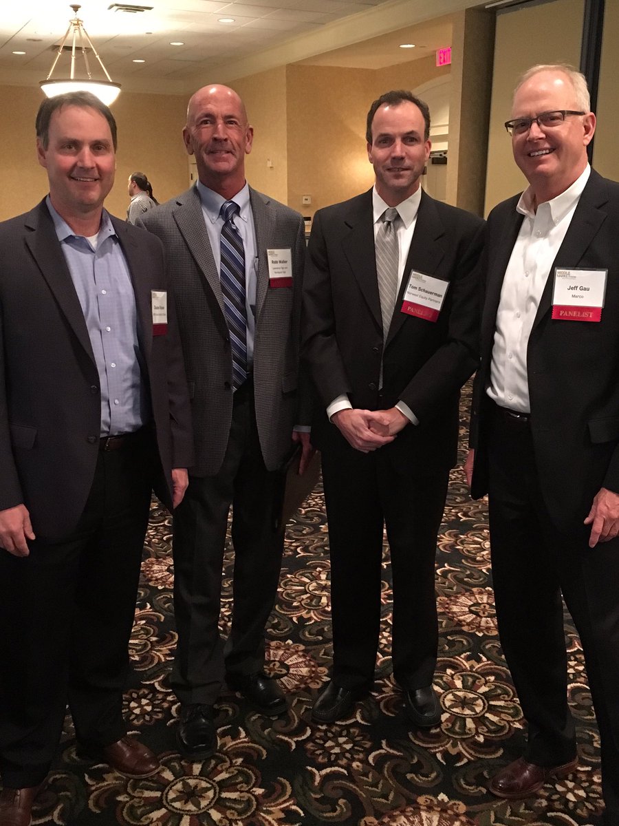 MarcoTechnology's tweet photo. Our four panelists are getting ready to share their insights @TCBmag #TCBMidMarket https://t.co/HhVaIHc3k6