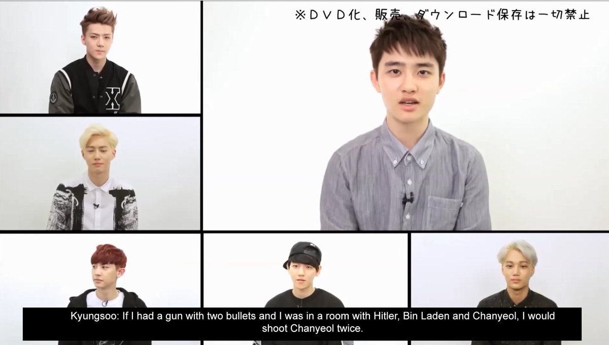 exo_fakesubs's tweet photo. If Kyungsoo had a gun.

#chansoo https://t.co/OA1sXbJuw9