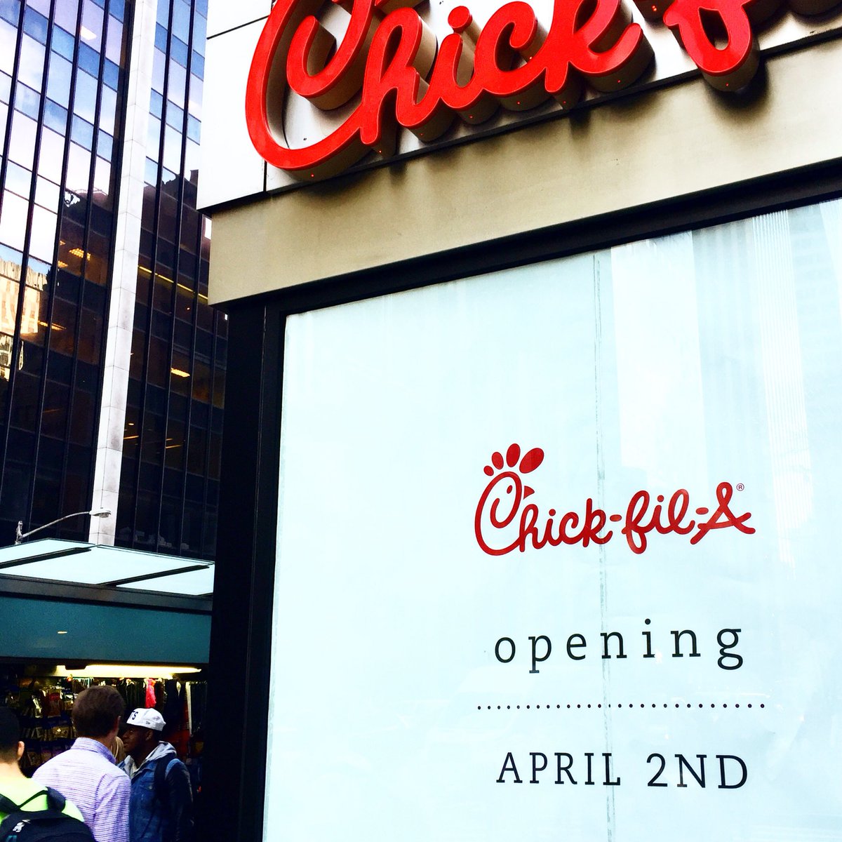 jeniontheblock's tweet photo. Welcome to the hood @ChickfilA! 4/2 can't come soon enough #NYCCFA https://t.co/oHXPrjhtT4