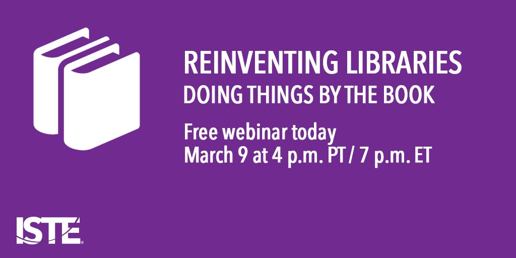 ISTE_ASCD's tweet photo. Reimagine libraries for digital age learning with @SherryGick &amp; @MaineSchoolTech: https://t.co/i8ejgAs5uh https://t.co/o7USK4AXaH
