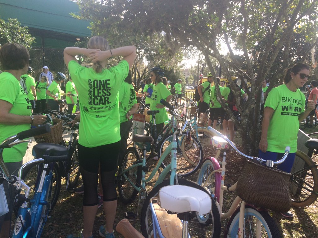 bikewalkcfl's tweet photo. @HealthyCentralF's #bike2workwp is about to kickoff! https://t.co/XV2b50ick9