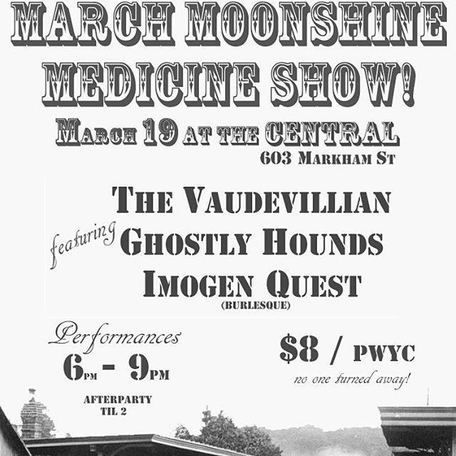 Ghostly Hounds (@ghostlyhounds) on Twitter photo Getting stoked to play <a href="/TheCentralTO/">The Central</a> next week! #Toronto #livemusic #Burlesque #folk #earlyshow #ragtime Getting stoked to play <a href="/TheCentralTO/">The Central</a> next week! #Toronto #livemusic #Burlesque #folk #earlyshow #ragtime