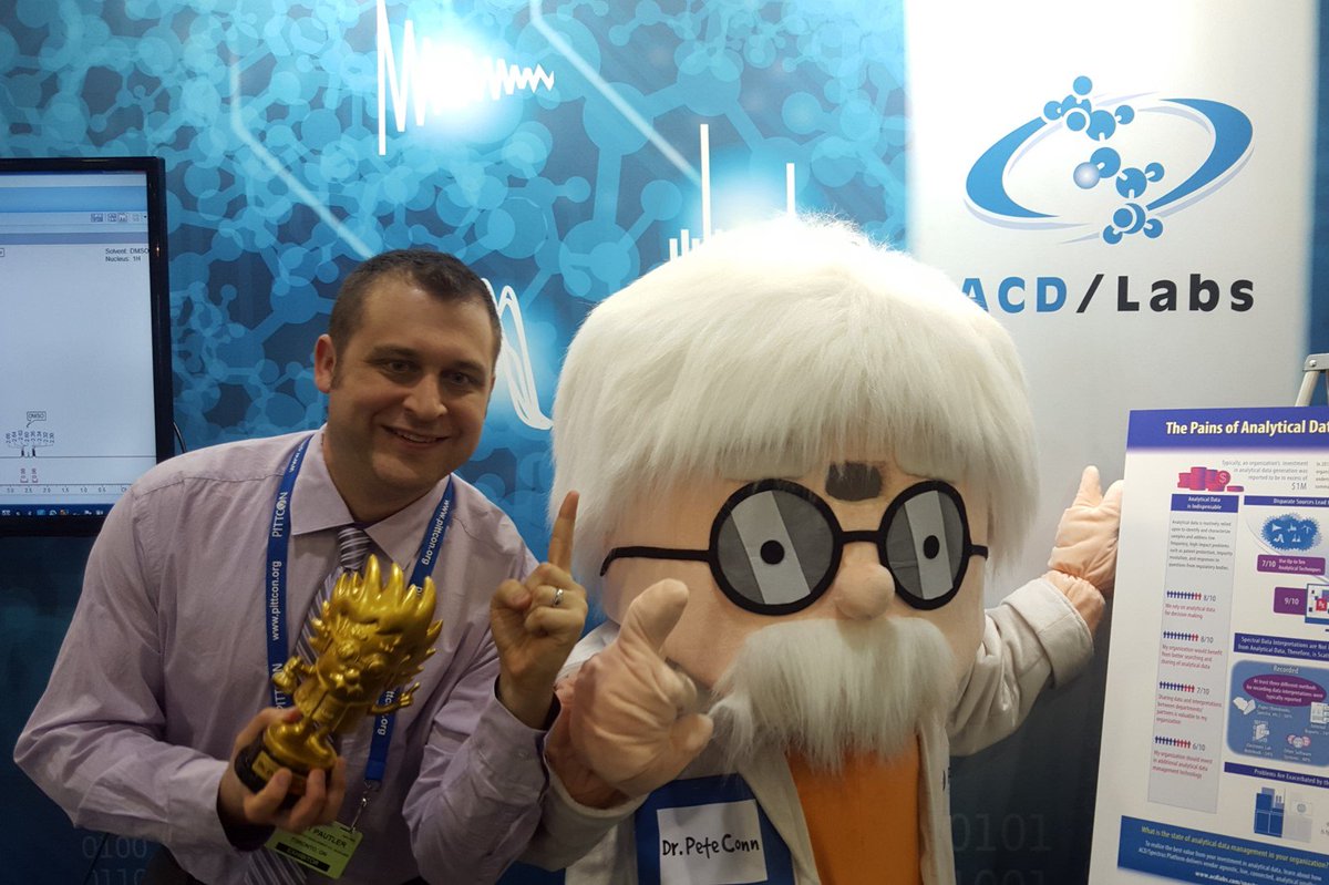 ACDLabsNMR's tweet photo. Dr. Pete Conn agrees, @ACD/Labs is the #1 exhibitor and software provider for the year 2016 @Pittcon #pittconfavs https://t.co/R3CHSFOHwZ