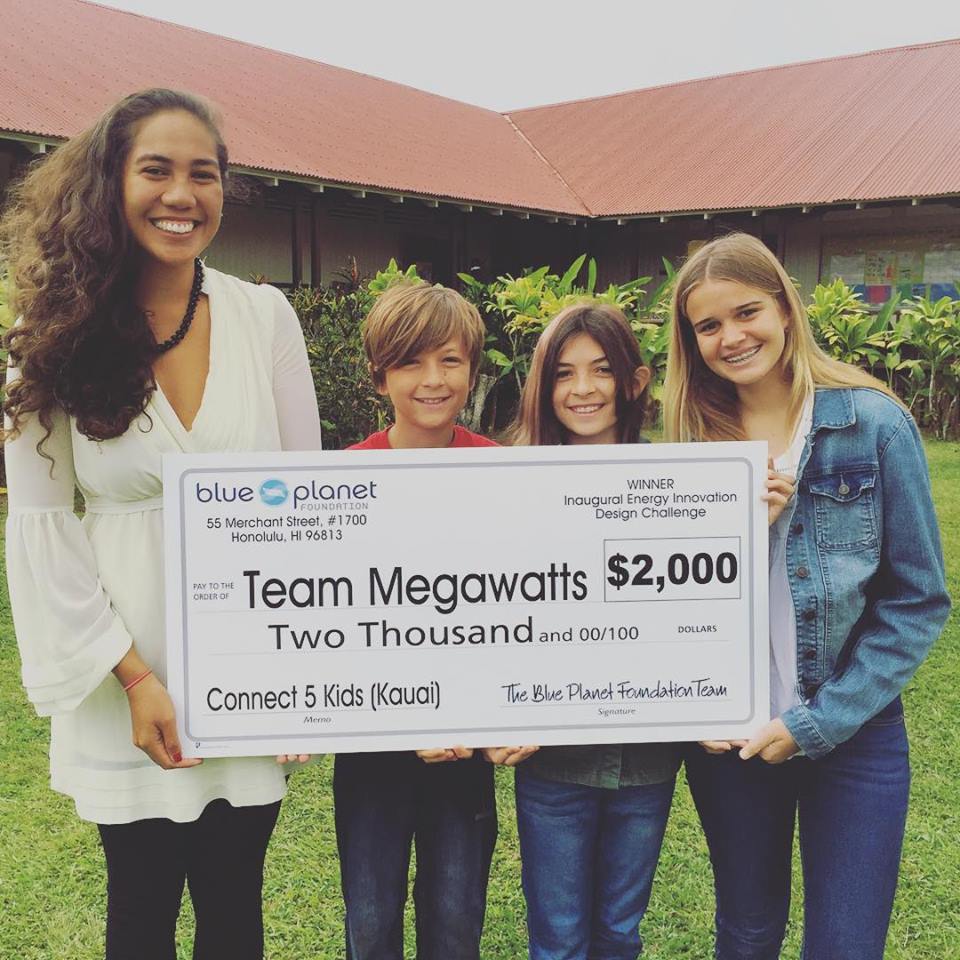wefficiency's tweet image. Congrats to the Connect5 Kids of Kauai -- winner of the first Energy Innovation Design Challenge! #innovators