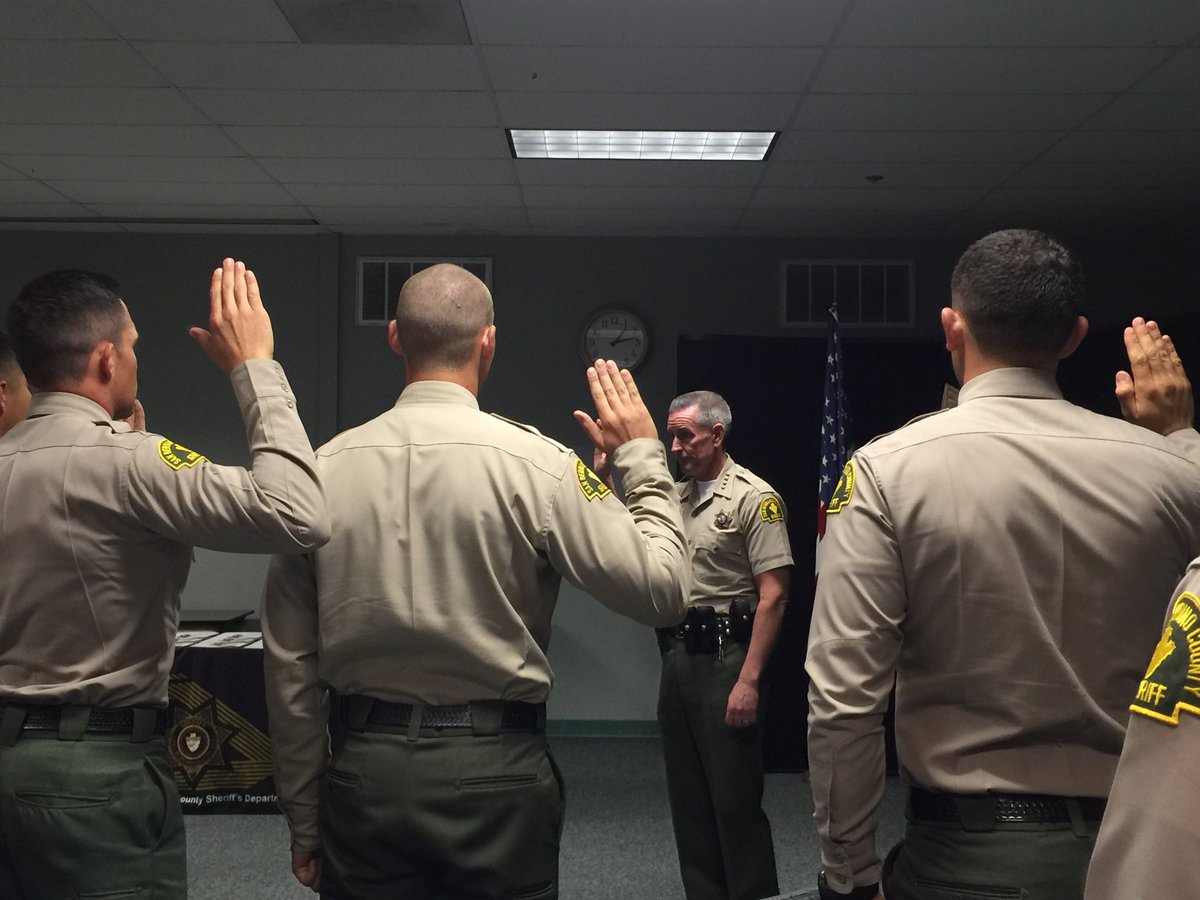 sbcountysheriff's tweet image. .@sheriffmcmahon swears in Class 200 before their graduation tomorrow #SBCSD #Class200 #JoinTheLegacy