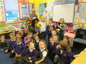 P1/2 at Glebe. Leave a French speaking puppet lying around your classroom and listen carefully at role-play time!
