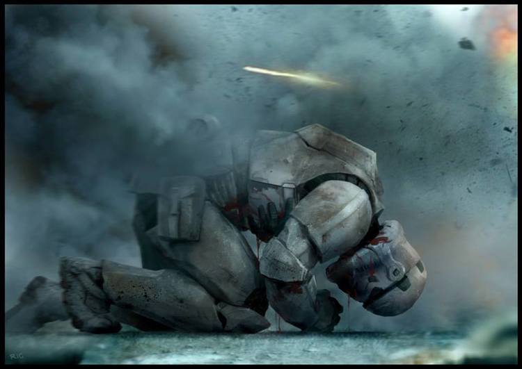Commander_Fox's tweet photo. Los clones lloramos, sentimos y sangramos. 

Somos los primeros que quieren la paz, por esa razón vamos a la guerra. https://t.co/LeX1OmI7hv