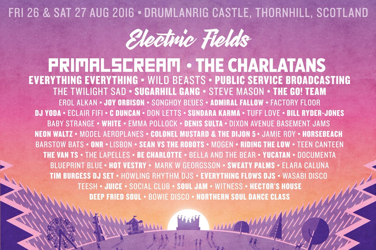 seetickets's tweet photo. .@ScreamOfficial &amp; @thecharlatans headline 2016's @Electric_Fields. Tickets available now...https://t.co/NcxbtLiWaj https://t.co/z4EKFfEjjC
