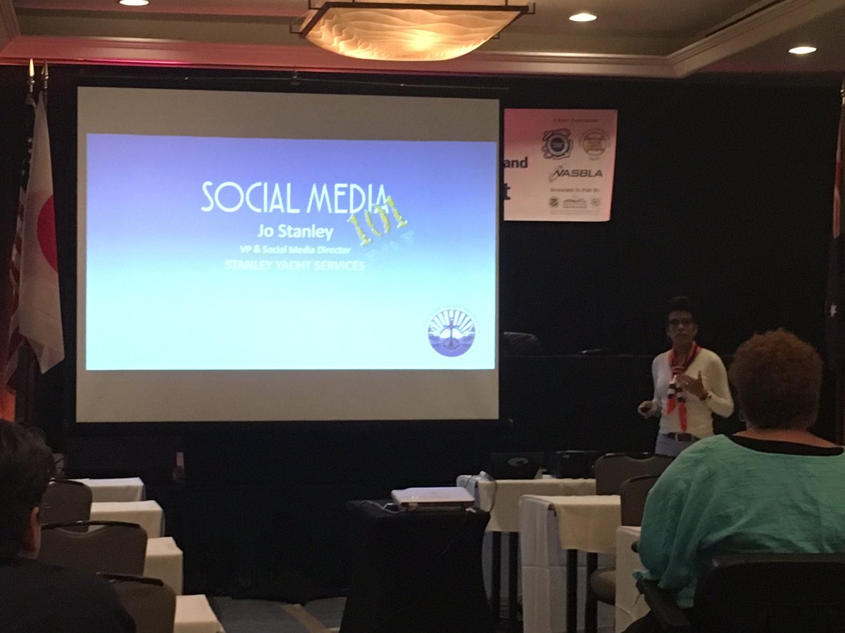 Jo Stanley talks about using social media at IBWSS. @IBWSS16. #safeboating
