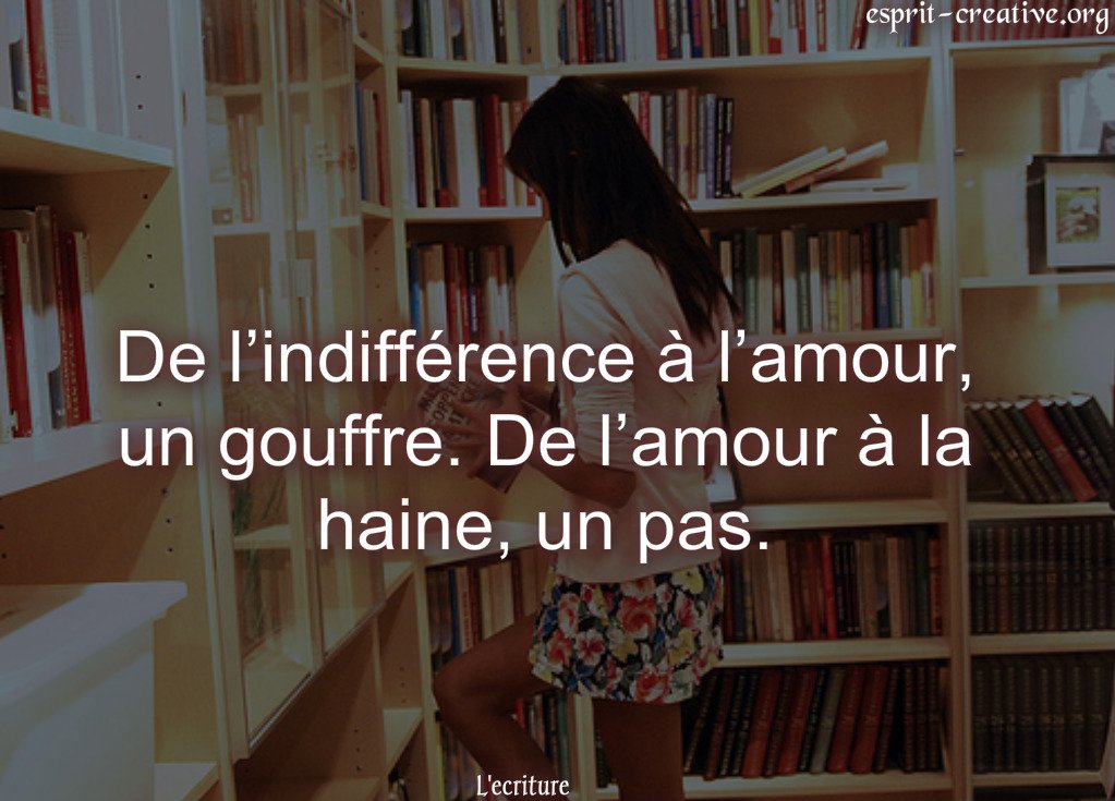 L Ecriture De L Indifference A L Amour Un Gouffre De L Amour A La Haine Un Pas Citation T Co K84tcftzgc