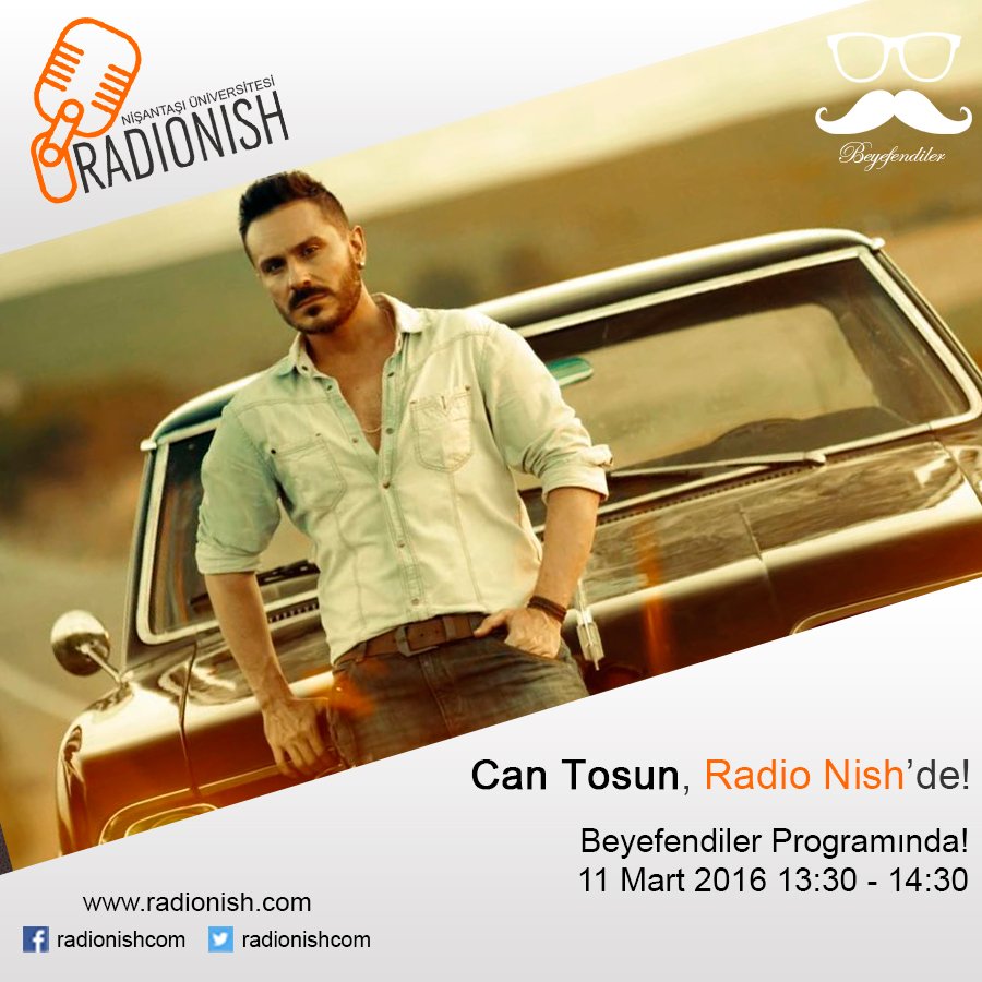 11 Mart Cuma Saat 13:30'da <a href="/CTosun/">CAN Tosun</a> Radio Nish'de Konuğum Oluyor. radionish.com'dan Dinleyebilirsiniz.