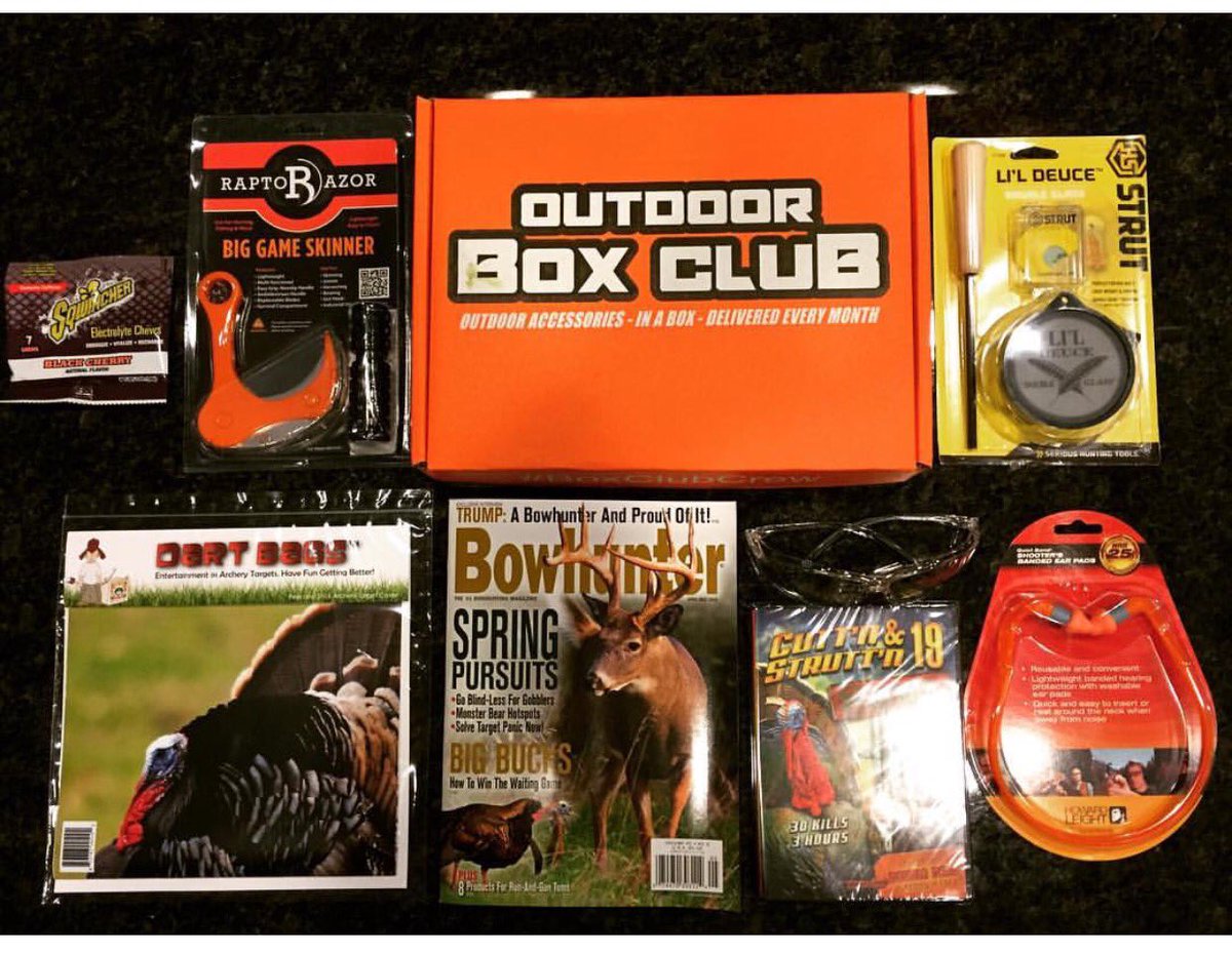 OutdoorBoxClub's tweet photo. Here is our March "Turkey Box" to get you ready for turkey season!! #turkeyhunt #huntingseason #turkeytime https://t.co/dIHGWJkJ7Z