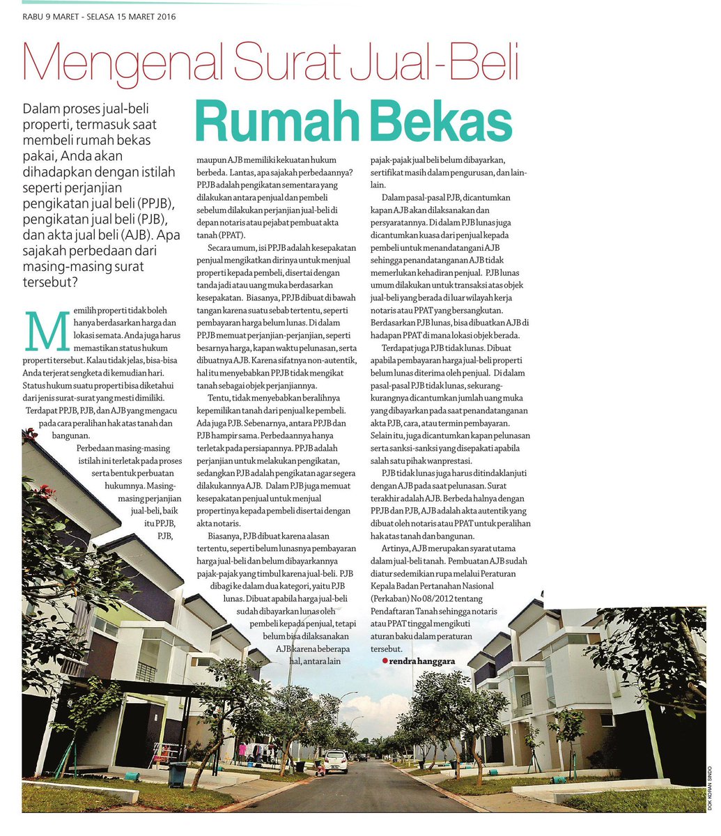 Agraria Tata Ruang No Twitter Mengenal Surat Jual Beli Rumah Bekas Koran Sindo Hal 15 9 3 Infoatrbpn Beritaatrbpn Cc Theofficialfmb Https T Co 6hxetiarkj