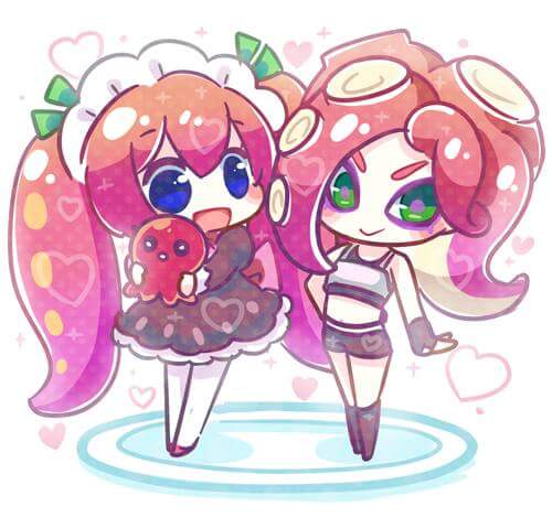 motherlyocto's tweet image. "Awwwww~! Even the young Octolings are adorable~!"