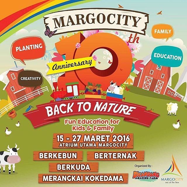 MARGOCITY's tweet photo. MARGOCITY 10TH Anniversary Back to Nature @dkandang nuansa alam dlm mall&amp;berbagai kegiatan yg menarik @Depok24jam https://t.co/LEmYOudTw7
