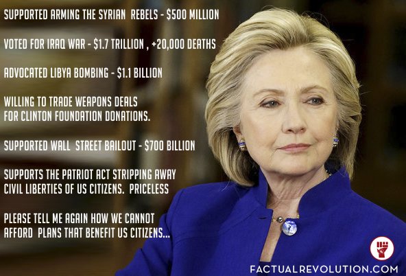 FactualRevolt's tweet image. Why would we mistrust @HillaryClinton? #PastActions