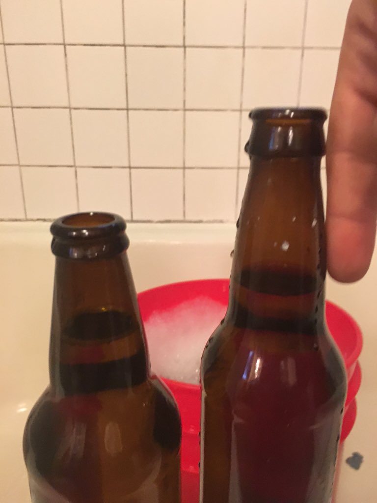 therealboodlum's tweet photo. That's the 12oz fill line.  I am trashed after bottling up this juice!!! @ronspoones https://t.co/cadi0FsNXS