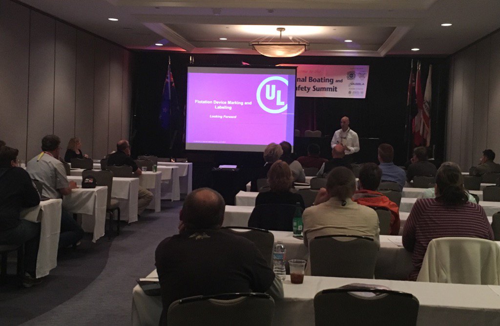 Learning all about new life jacket standards #Ibwss16. #safeboating