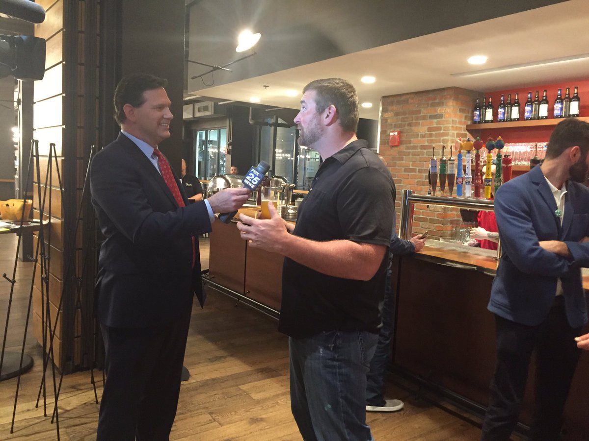 LightFoundation's tweet photo. Matt chatting with @fox25news before we kick things off at @harpoonbrewery! #LFSpeedofLight https://t.co/sRchzbZ2my