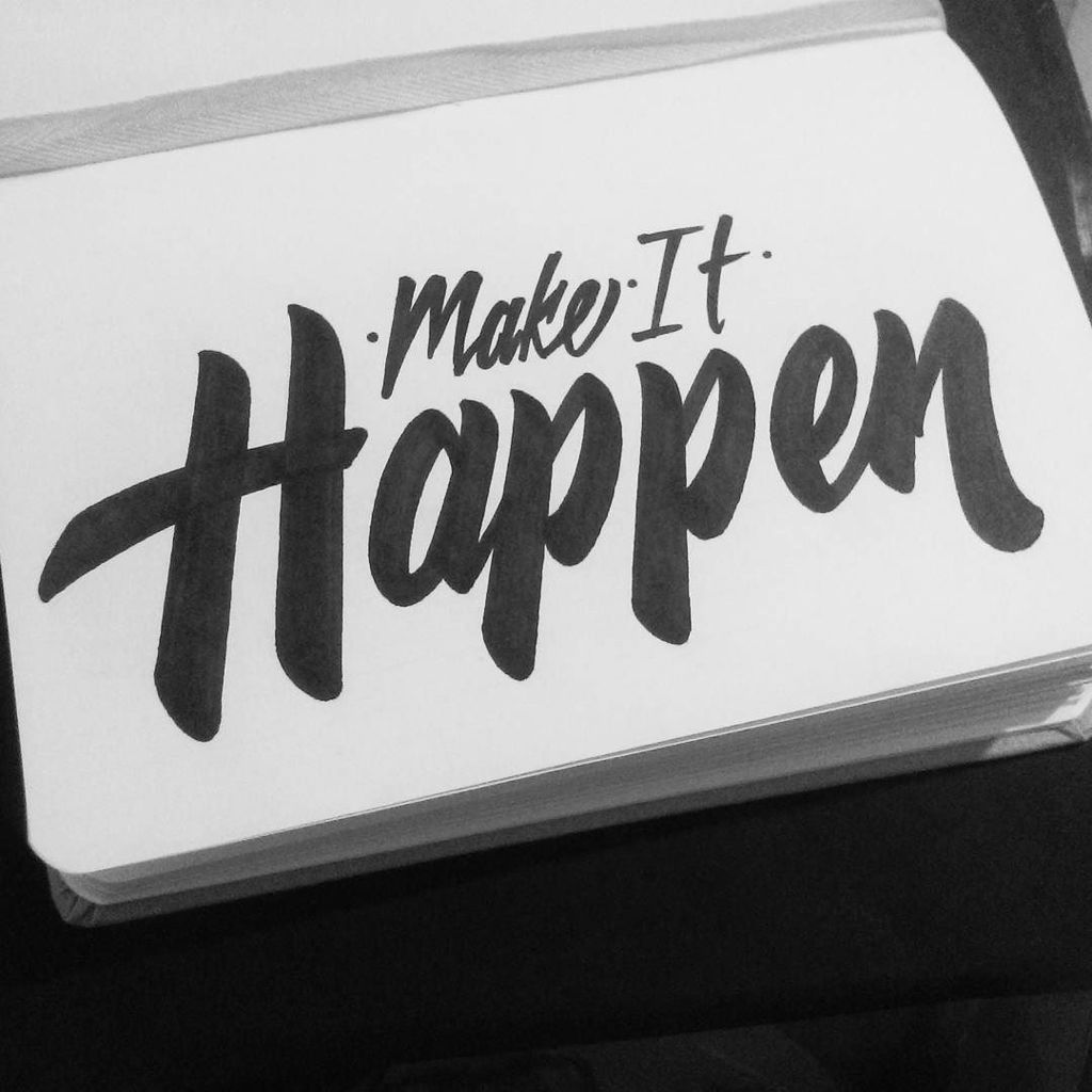 Druthersco's tweet photo. By mister.polo 69. #makeithappen
#typeblog #typography#thedailytype #thedesigntip #goodtype #dailytype #lettering… https://t.co/wmQZHnC2j0