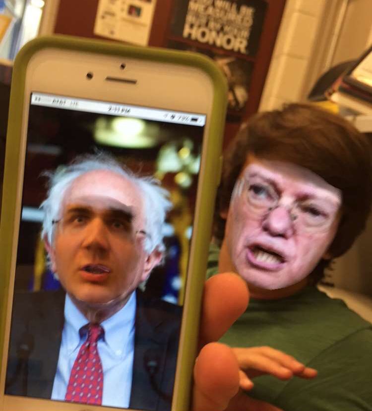 #FeelTheBern even though I couldn't care less about a single person in this years election