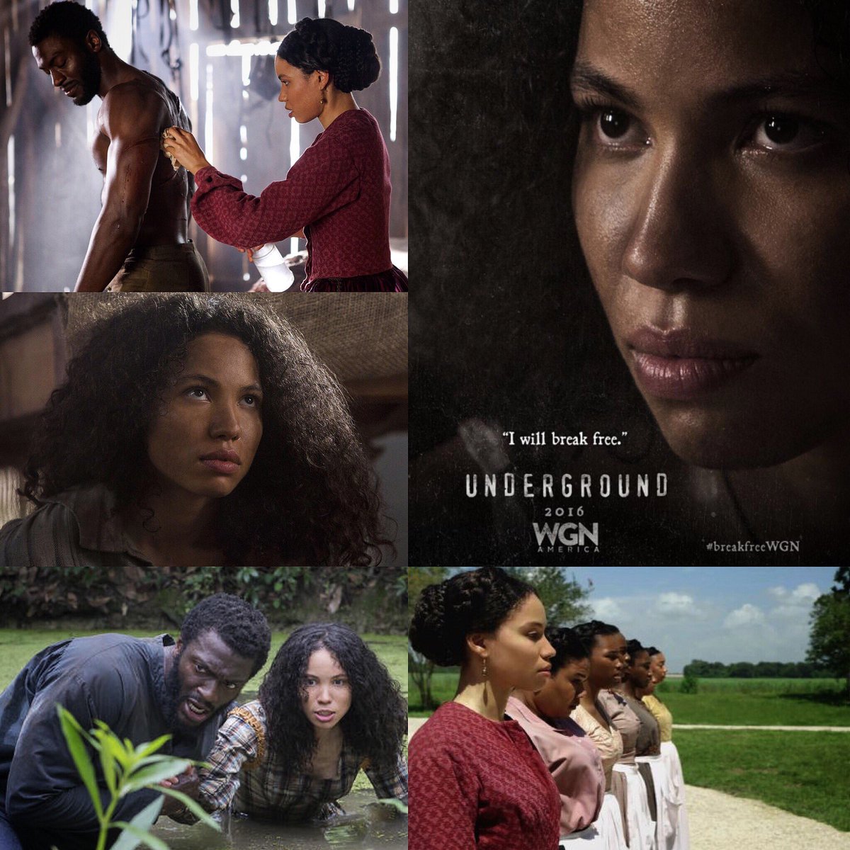 JussieSmollett's tweet photo. Tonight @UndergroundWGN premieres starring the great @jurneesmollett @ 10/9c on @wgnamerica. So proud of my lil sis🌹 https://t.co/UjSlMDGops
