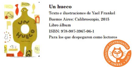 Comenzamos la mañana con una hermosa noticia, Un hueco de @yaelfran, finalista del Premio Fundación <a href="/CuatrogatosLIJ/">Fundación Cuatrogatos</a>
