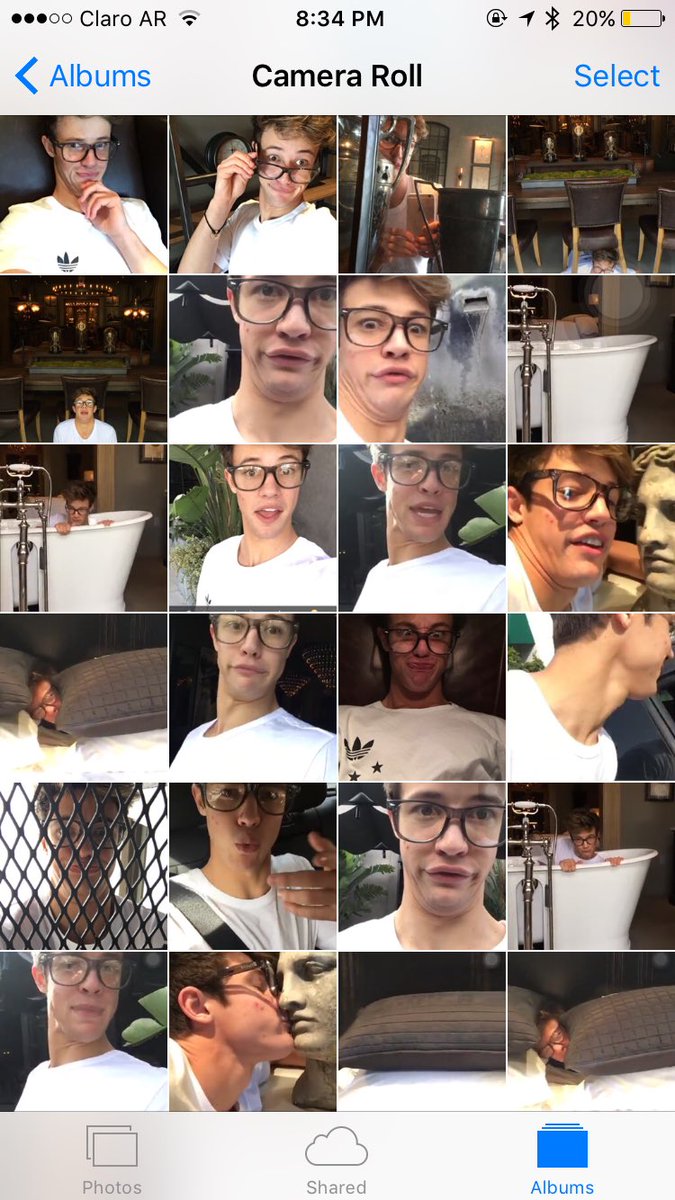 caniffmadness's tweet photo. my camera roll right now😂😂💗 #CamsPumaFace @camerondallas https://t.co/BsDpmJnQsf