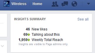 maybe_she_knows's tweet photo. @wireless_web Insights for the fan page this week. People are diggin' the series. Way to go, #WirelessWeb! https://t.co/9PPj7HhTFd