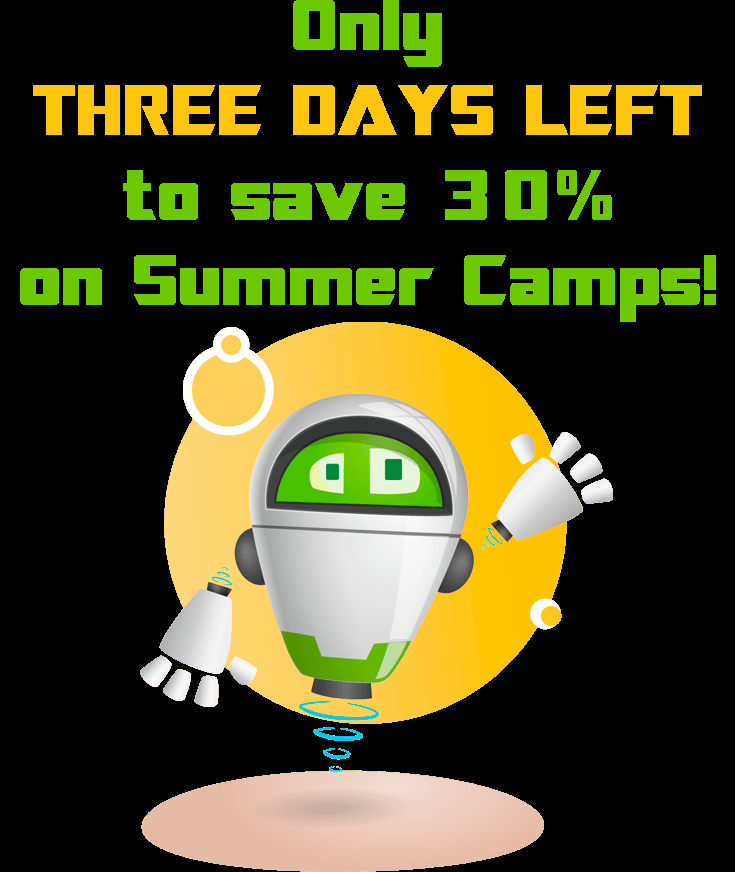 BrainStorm_Edu's tweet photo. Just THREE DAYS LEFT to save 30% on Summer Camps! Conditions apply. https://t.co/r4GXgbRiE4