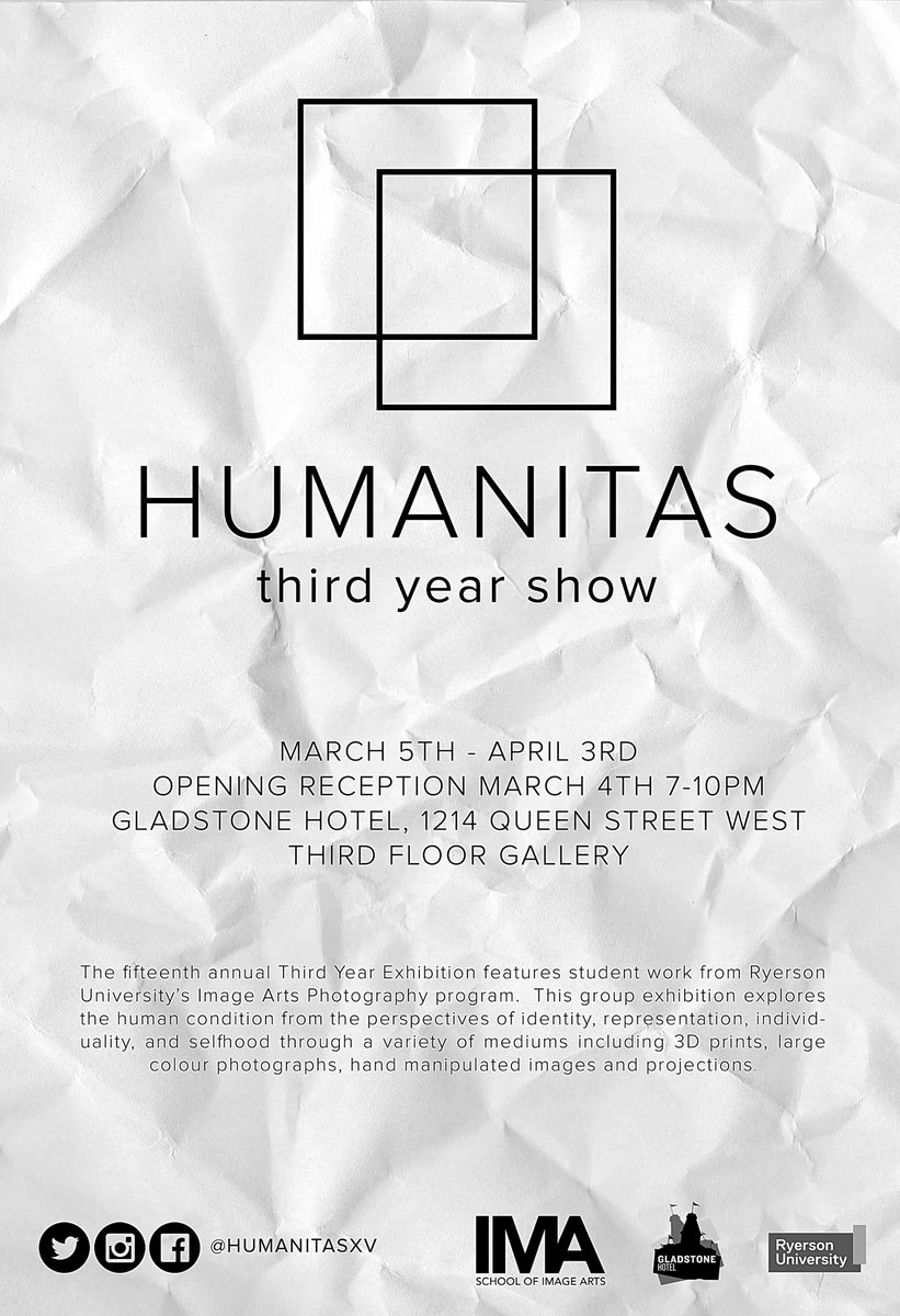 HumanitasXv's tweet photo. Missed the opening reception? Well no worries the exhibition is up until April 3rd! Go check it out! #Humanitas 📷🇨🇦 https://t.co/hLhIzyluQn